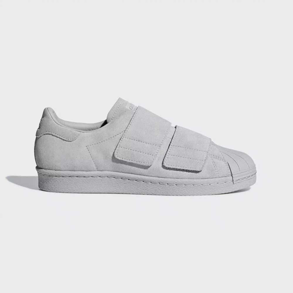 Adidas Superstar 80s CF Tenis Grises Para Mujer (MX-88795)